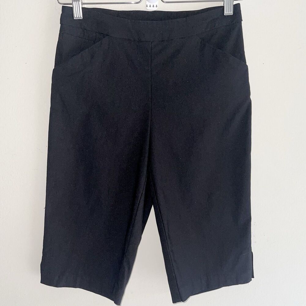 Tribal Bermuda Basic Dress Shorts Size 6 Casual City Y2K Pockets Stretch Black